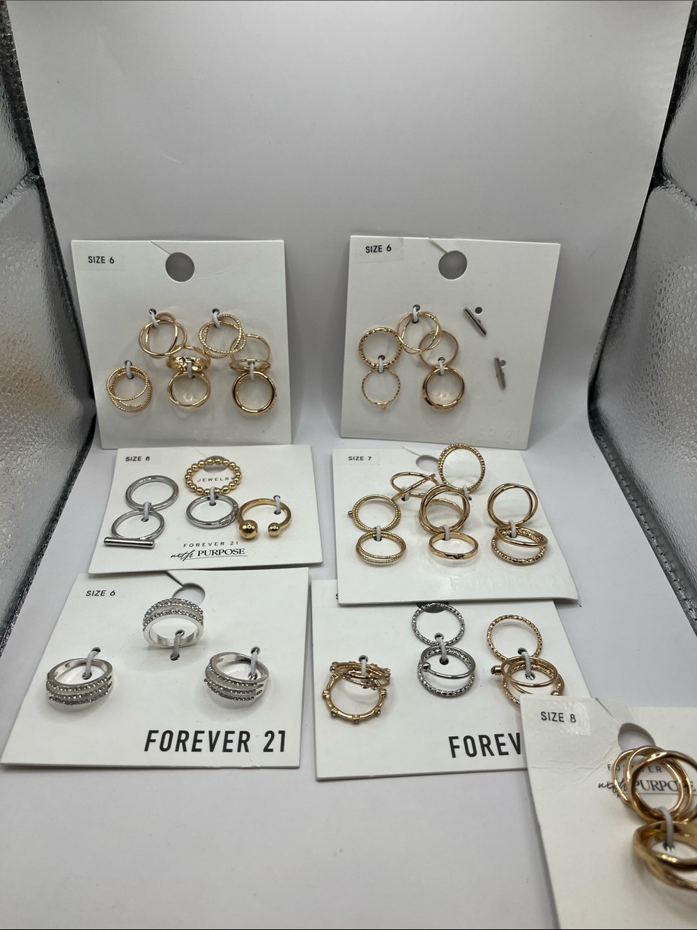 Lot of Forever 21 Mixed Gold & Silver Rings